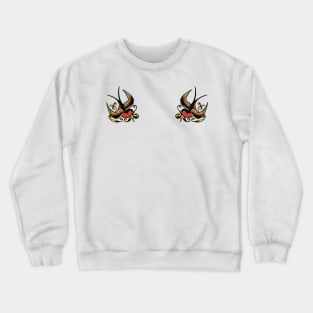 Old school sparrow shoulder tattoos Crewneck Sweatshirt